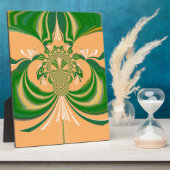 Gelbes grünes Design. Fotoplatte (Seite)