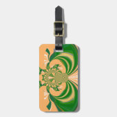 Gelbes grünes Design. Gepäckanhänger (Vorderseite vertikal)