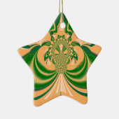 Gelbes grünes Design. Keramik Ornament (Rechts)