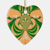 Gelbes grünes Design. Keramik Ornament (Rechts)