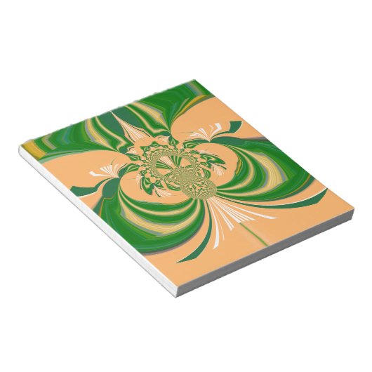 Gelbes grünes Design. Notizblock (angewinkelt)