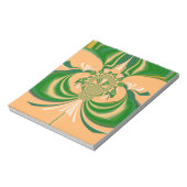 Gelbes grünes Design. Notizblock (Rotiert)