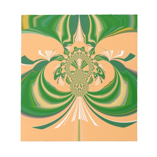 Gelbes grünes Design. Notizblock (Vorderseite)