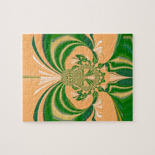 Gelbes grünes Design. Puzzle (Horizontal)