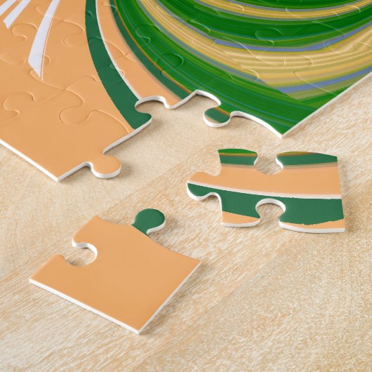 Gelbes grünes Design. Puzzle (Seite)