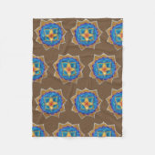 Gelbes grünes Mandala Fleece Blanket (Vorderseite)