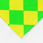 Gelbes grünes Schachbrett Diamantmuster Fleecedecke (Ecke)