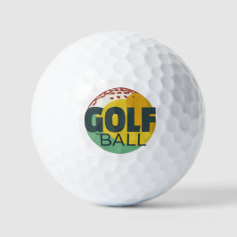Gelbes grünes Schwarz Golfball
