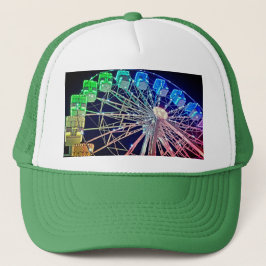 Gelbes, grünes und blaues Riesenrad Truckerkappe