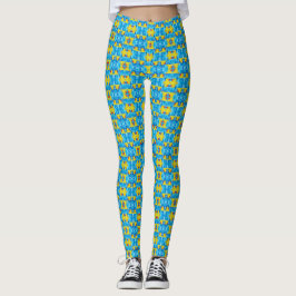 Gelbes Gummiducky in den Blasen Leggings