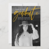 Gelbes handgeschriebenes Pinselskript 4 Foto Absch Ankündigung (Vorderseite)