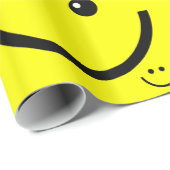 gelbes Happy-face-Print Geschenkpapier (Rolleneckpunkt)