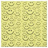 gelbes Happy-face-Print Stoff (Muster)