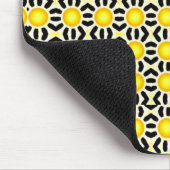 Gelbes helles Punktmuster Mousepad (Ecke)