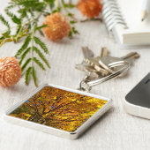 Gelbes Herbstlaub Schlüsselanhänger (Seite)