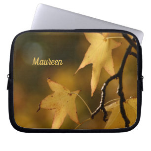 Gelbes Herbstleaves Foto Laptopschutzhülle