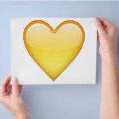Gelbes Herz - Emoji Flyer (Hand)