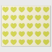 Gelbes Herz Geschenkpapier (Flach)