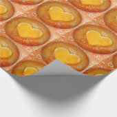 Gelbes Herz Geschenkpapier (Ecke)