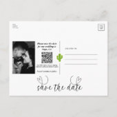 Gelbes Herz Kaktus Fiesta Liebe Save the Date Ankündigungspostkarte (Rückseite)