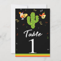 Gelbes Herz Kaktus Fiesta Liebe Tischnummer