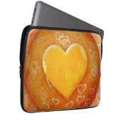 Gelbes Herz Laptopschutzhülle (Vorne Rechts)