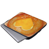 Gelbes Herz Laptopschutzhülle (Vorne Knopf)