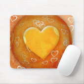 Gelbes Herz Mousepad (Mit Mouse)