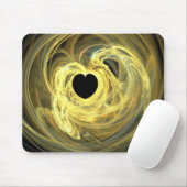 Gelbes Herz Mousepad (Mit Mouse)