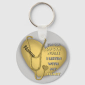 Gelbes Herz ObGyn Nurse Schlüsselanhänger (Vorderseite)