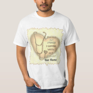 Gelbes Herz RN examinierte Krankenschwester T-Shirt