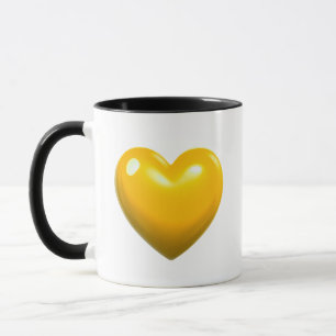 Gelbes Herz Tasse