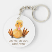 Gelbes Herzchen Spielender Schlüsselanhänger Läche (Rückseite)