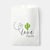 Gelbes Herzkaktus Fiesta Liebe Brautparty Geschenktütchen (Vorderseite)