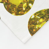 Gelbes Herzmuster Fleecedecke (Ecke)