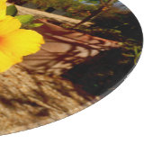 Gelbes Hibiskus Glasfaserkabel Schneidebrett (Ecke)