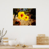 Gelbes Hibiskus Poster (Küche)