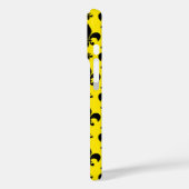 Gelbes Hintergrund Fleur-de-lis-Muster Case-Mate iPhone Hülle (Rückseite / Links)