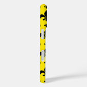 Gelbes Hintergrund Fleur-de-lis-Muster Case-Mate iPhone Hülle (Rückseite / Rechts)