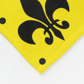 Gelbes Hintergrund Fleur-de-lis-Muster Fleecedecke (Ecke)