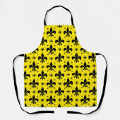 Gelbes Hintergrund Fleur-de-lis-Muster Schürze (Vorderseite)