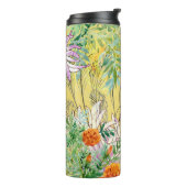 Gelbes Hintergrundmuster für die Aquarellfarbe Thermosbecher (Nach links gedreht)