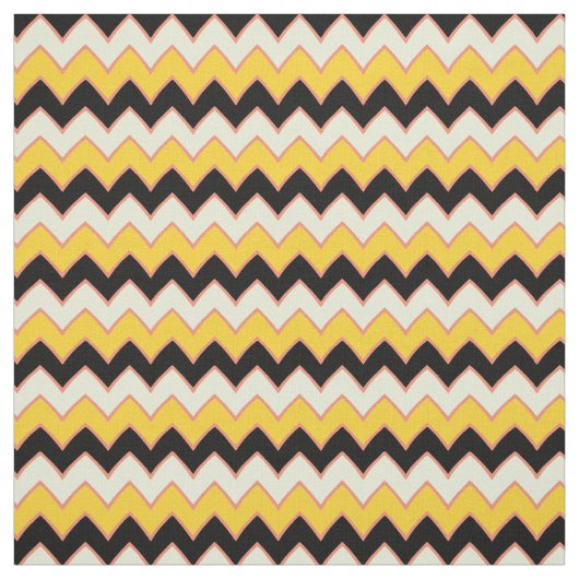 Gelbes Hippie Zickzack ZigZag Boho Muster Stoff (Muster)