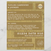 Gelbes Holz, Tischlerei, Tischlerwerbung Flyer (Vorne)