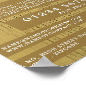 Gelbes Holz, Tischlerei, Tischlerwerbung Poster (Ecke)