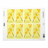 Gelbes Honigkleber, hausgemachte Kennzeichnung der (Vorne)