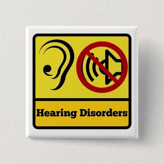 Gelbes Hörlötchen Button (Vorderseite)