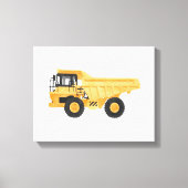 Gelbes Hubfahrzeug Leinwanddruck (Vorderseite)