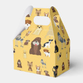 gelbes Hundemuster Geschenkschachtel (Rückseite)
