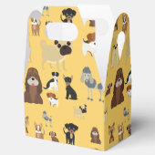 gelbes Hundemuster Geschenkschachtel (Geöffnet)